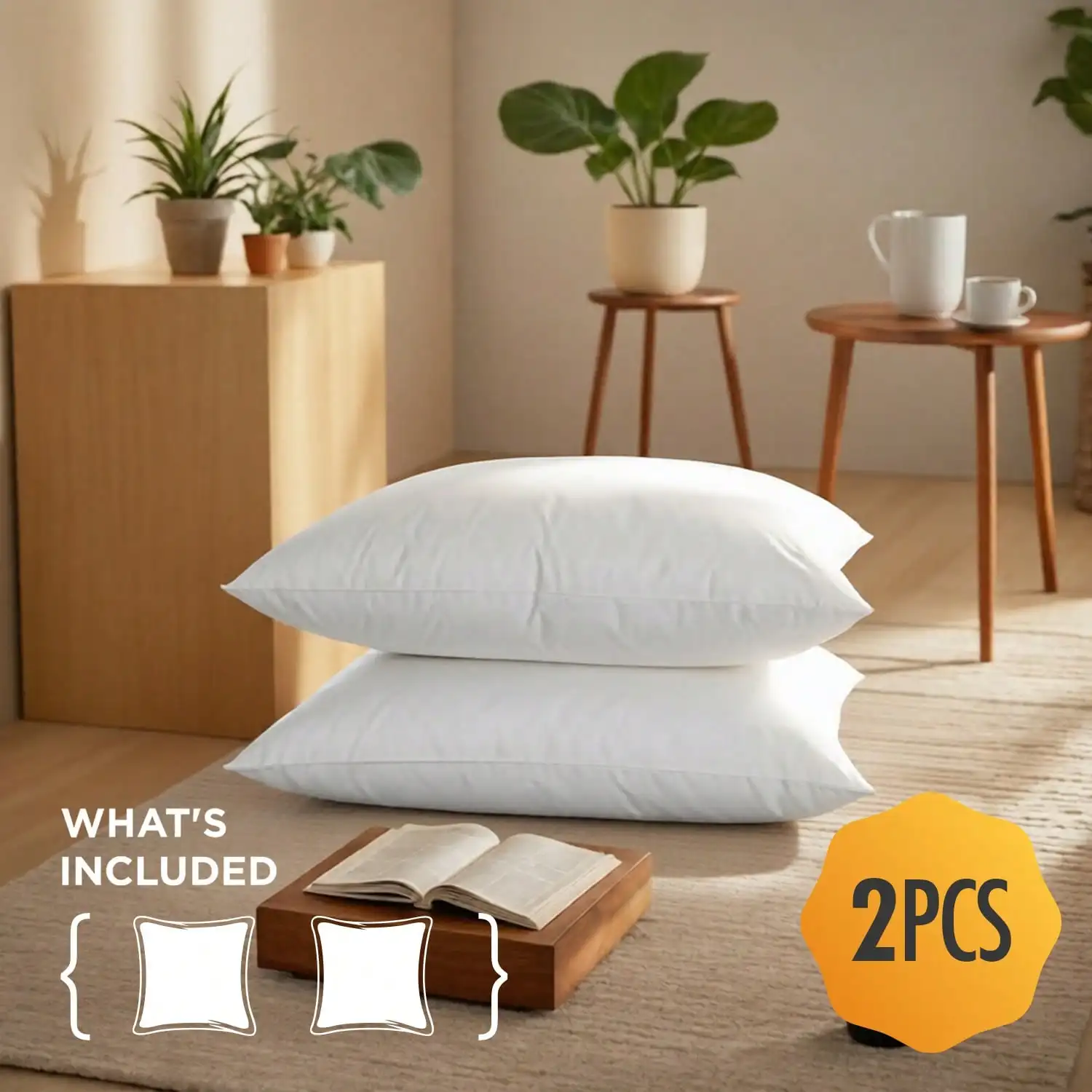 Pillow Insert 18X18 - 2er-Pack und 4er-Pack, 12x20 und 18x18,