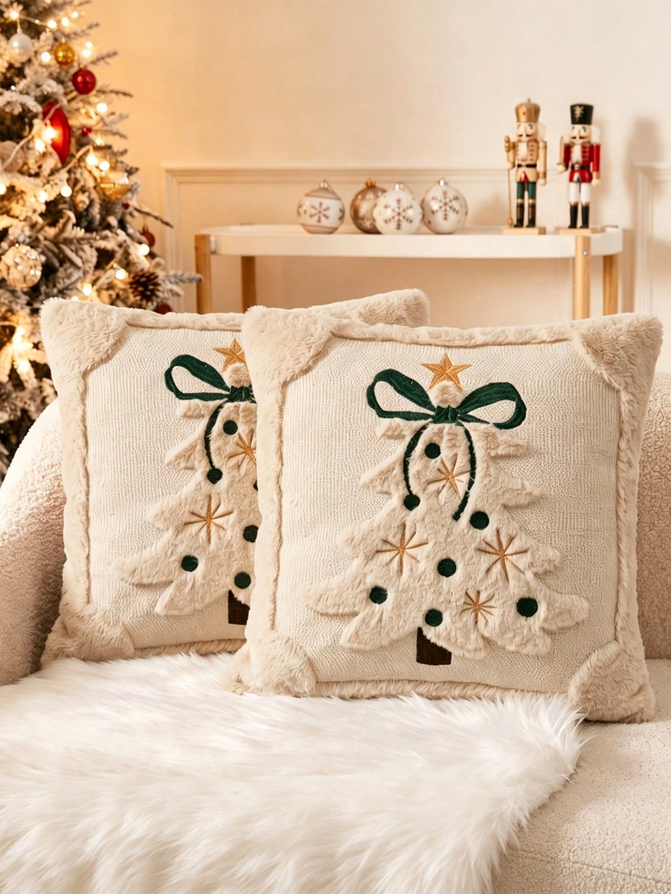 2 Stück 3D-Jacquard-Weihnachts – Pillow Insert 18X18 Bewertung und Preis